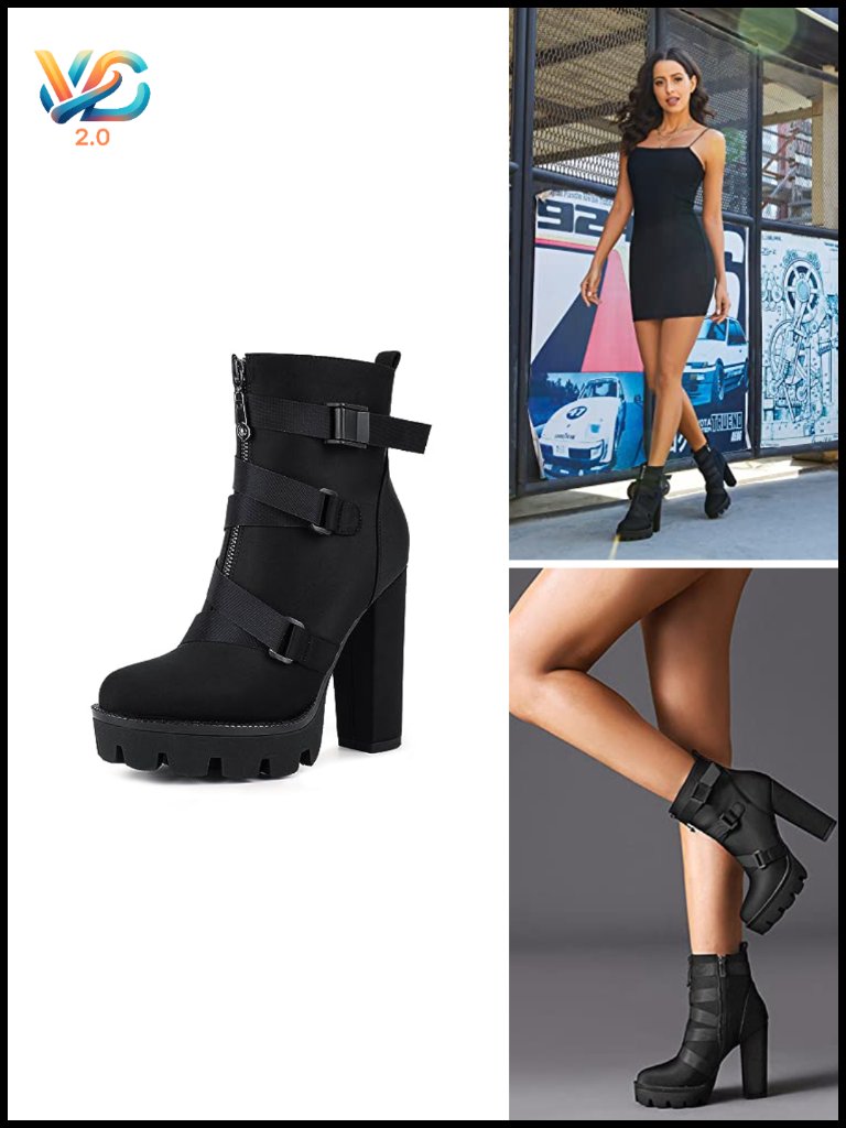 Platform Chunky Heel Combat Booties Lace Up Ankle Boots Round Toe Zip